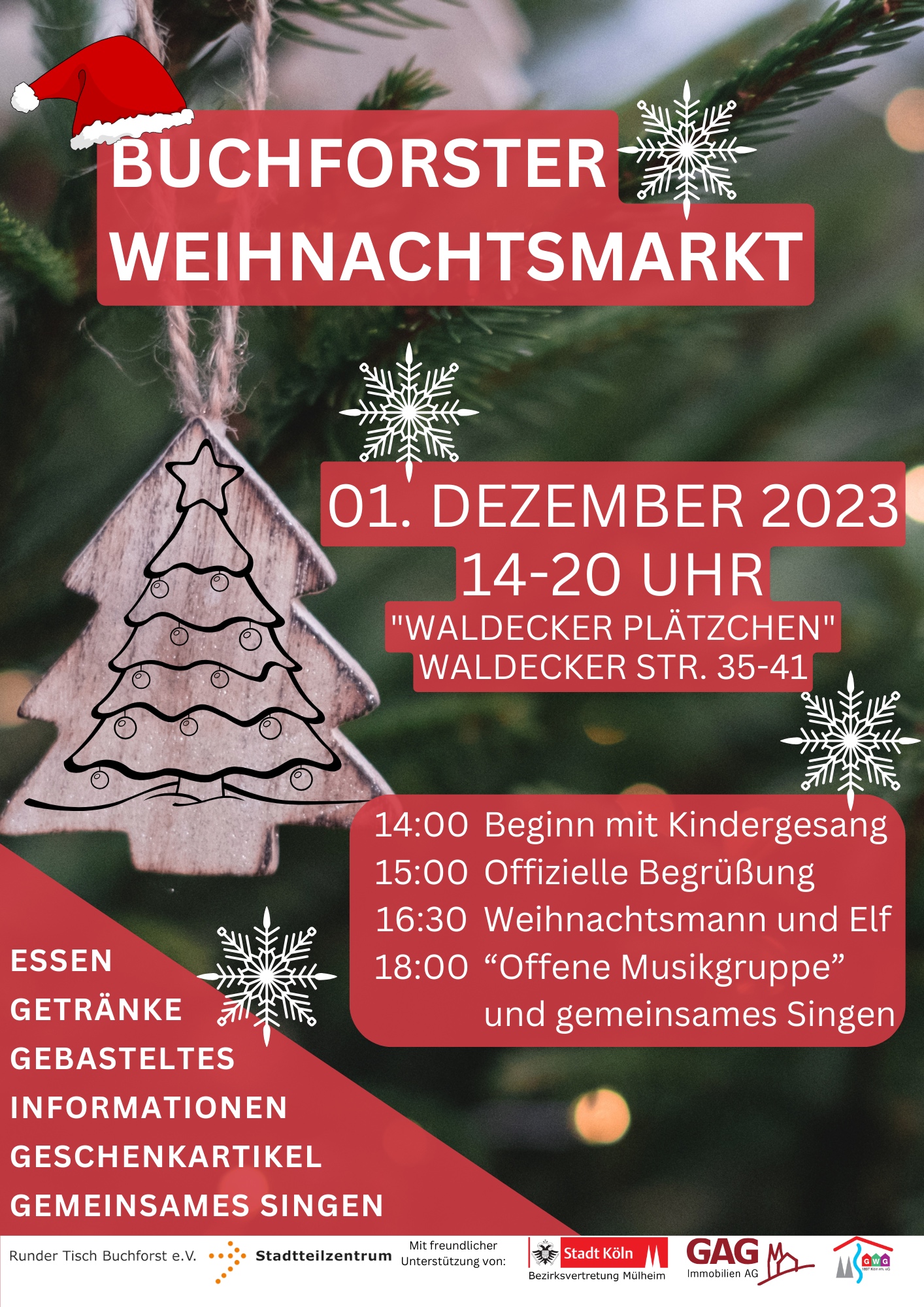 Weihnachtsmarkt Plakat A3 – Weihnachtsplakat Entwurf 2023